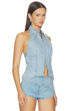 Cult Gaia Jill Sweater Top in Blue