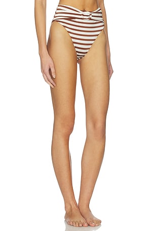 Cult Gaia Alouette Bikini Bottom in Brown,White. Size XS. Also