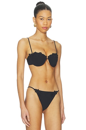 Cult Gaia Greta Bikini Top in Black