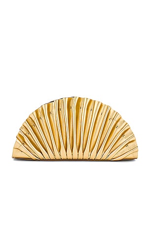 Cult Gaia Nala Mini Clutch in Metallic Gold