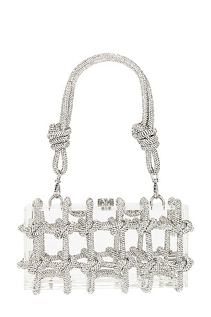 Cult Gaia Bess Shoulder Bag in Metallic Silver