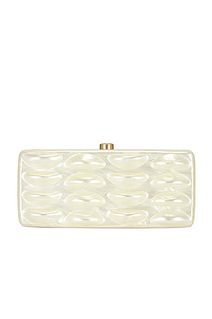 Cult Gaia Jules Clutch in Ivory