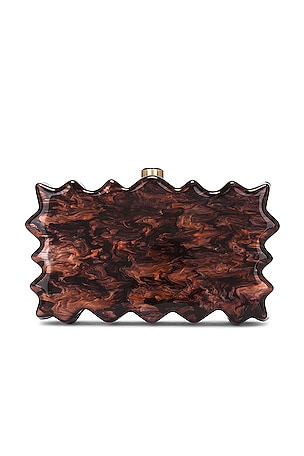 Cult Gaia Paloma Clutch in Metallic Bronze