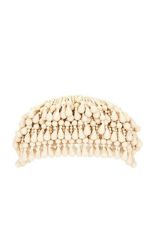 Cult Gaia Jaala Nano Clutch in Beige