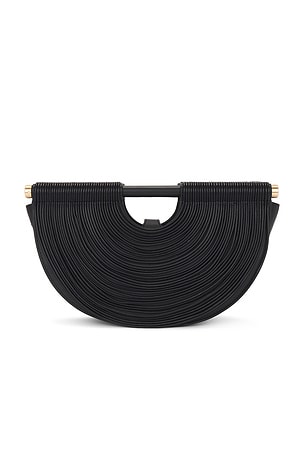 Cult Gaia Lou Top Handle Bag in Black