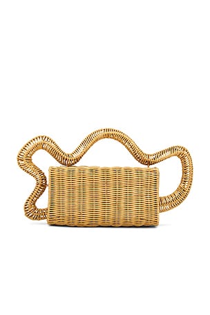 Cult Gaia Elsa Clutch in Tan