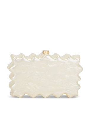 Cult Gaia Paloma Clutch in Ivory
