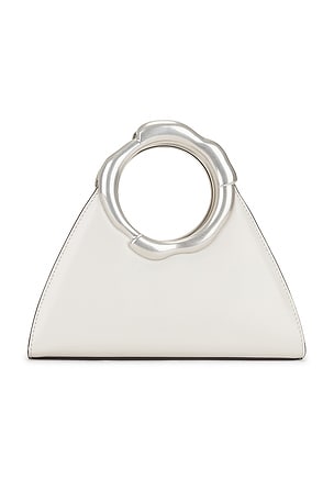 Cult Gaia Asa Top Handle Bag in White