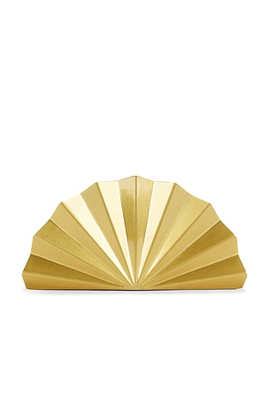Cult Gaia Esme Clutch in Metallic Gold