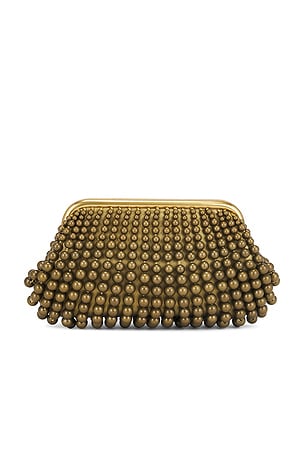 Cult Gaia Nia Mini Clutch in Metallic Gold