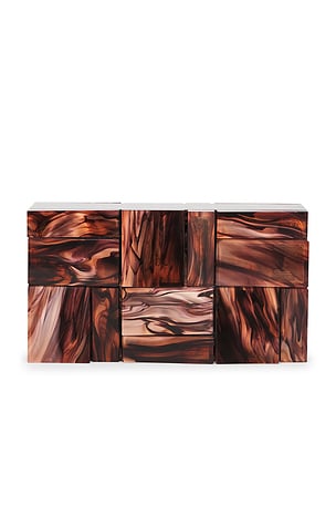 Cult Gaia Galleria Clutch in Brown