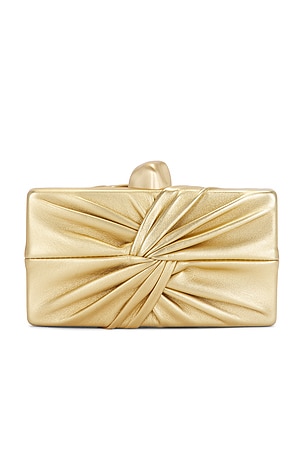 Cult Gaia Lisse Clutch in Metallic Gold