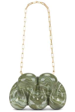 Cult Gaia Squiggle Clutch in Green