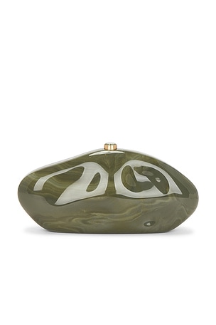 Cult Gaia The Caldera Clutch in Green