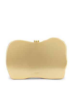 Cult Gaia Reina Clutch in Metallic Neutral