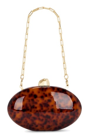 Cult Gaia Eviana Clutch in Brown