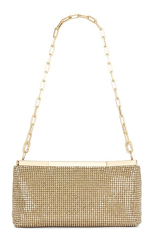 Cult Gaia Felice Clutch in Metallic Gold