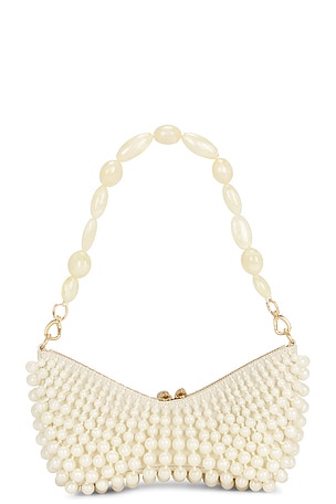 Cult Gaia Mercier Clutch in Ivory