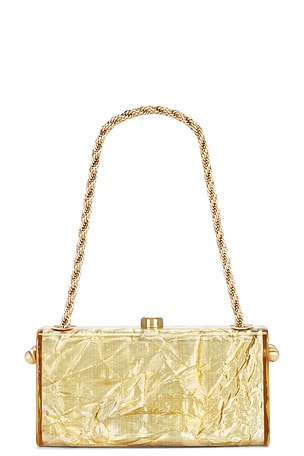 Cult Gaia Hajar Shoulder Bag in Metallic Gold