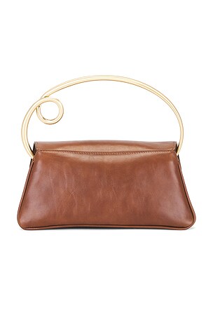 Cult Gaia Emily Top Handle Bag in Brown