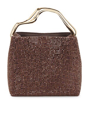 Cult Gaia Solene Mini Top Handle Bag in Metallic Gold