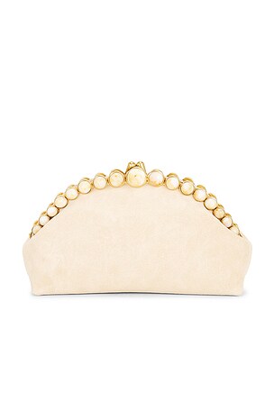 Cult Gaia Una Clutch in Beige