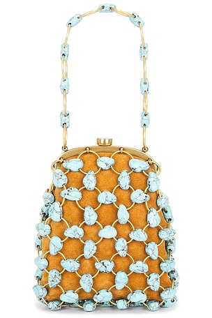 Cult Gaia Brielle Wristlet in Turquoise