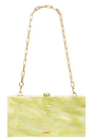 Cult Gaia The Backgammon Clutch in Green