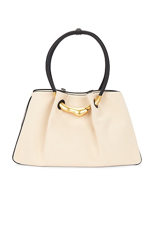 Cult Gaia Asa Satchel Bag in Cream