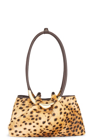 Cult Gaia Asa Shoulder Bag in Brown