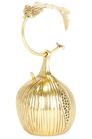 Cult Gaia Fico Wristlet in Metallic Gold