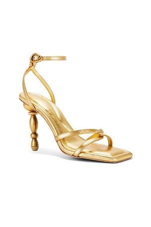 Cult Gaia Maddie Sandal in Metallic Gold