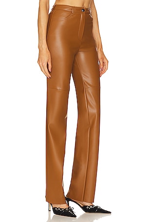 CULTNAKED Killa Faux Leather Trousers in Brown