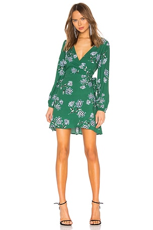 cupcakes and cashmere Mystique Wrap Dress in Verdant Green | REVOLVE