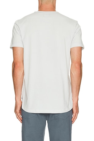 Cuts Curve Hem Tee in Baby Blue