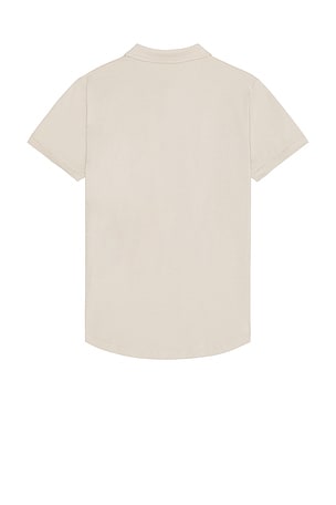 Cuts Short Sleeve Polo in Cream