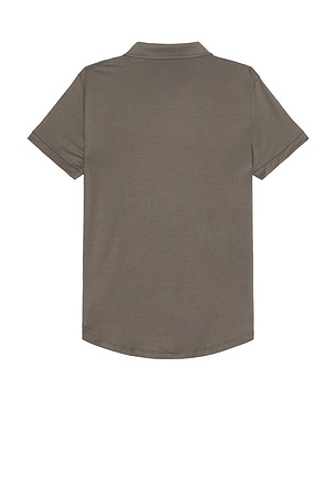 Cuts Short Sleeve Polo in Charcoal