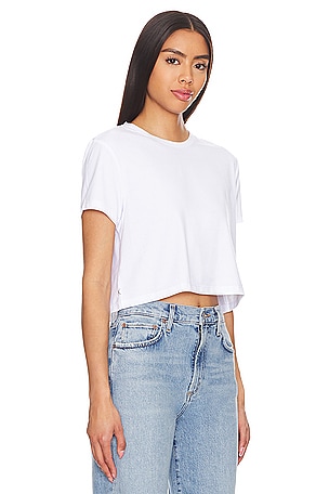 Cuts Almost Friday Tee Cropped in White
