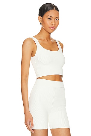 Cuts Coreflex Tank Cropped in Ivory