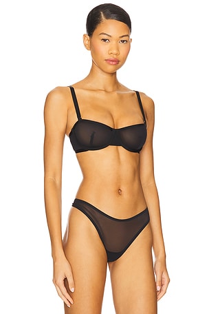 CUUP Balconette Mesh Bra in Black