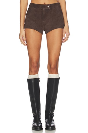 Lena Suede Mini Short Courtney Zheng