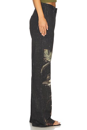 Courtney Zheng Anouk Printed Jeans in Black