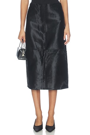 Pony Hair Midi Skirt Courtney Zheng