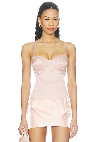 Satin Bullet Bra Top Courtney Zheng
