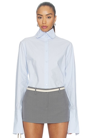 High Neck Poplin Shirt Courtney Zheng