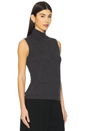 Courtney Zheng Marlo Sleeveless Top in Grey. Size S/M. Also