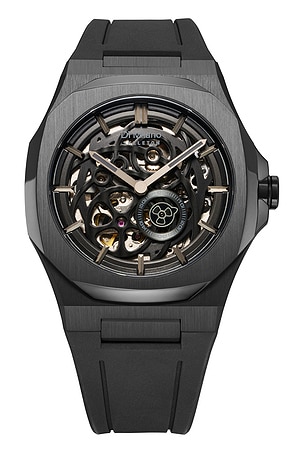 Skeleton Steel 41.5mm Watch D1 Milano
