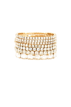 DANNIJO Valentina Gold Bracelet Set in Metallic Gold