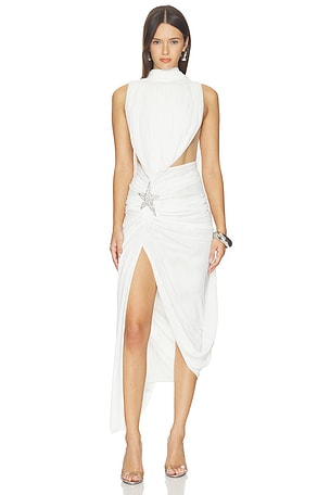 Crystal Star Embroidered Cutout Dress David Koma