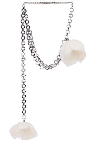 Feather Flower Chain Necklace David Koma